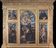 ROMANINO, Polyptych of the Nativity,with Saints Alexander,Jerome,Gaudioso and Filippo Benizzi